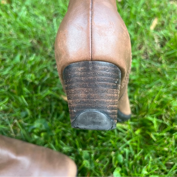 Blondo Brown Leather Zip Boots Size 9.5 - Picture 5 of 14